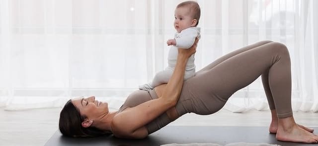 A mother returning to gentle movement after birth