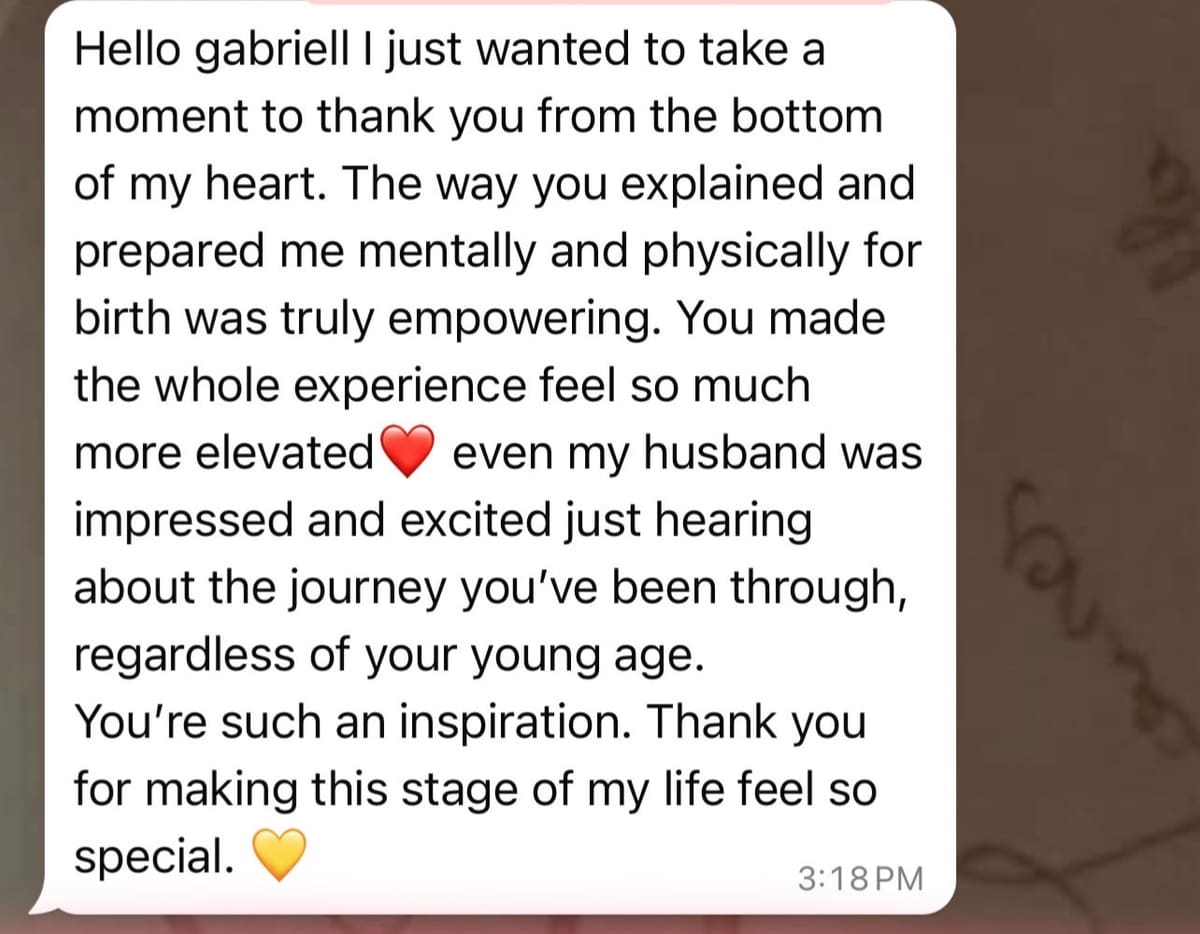 Message from a mother after breastfeeding support