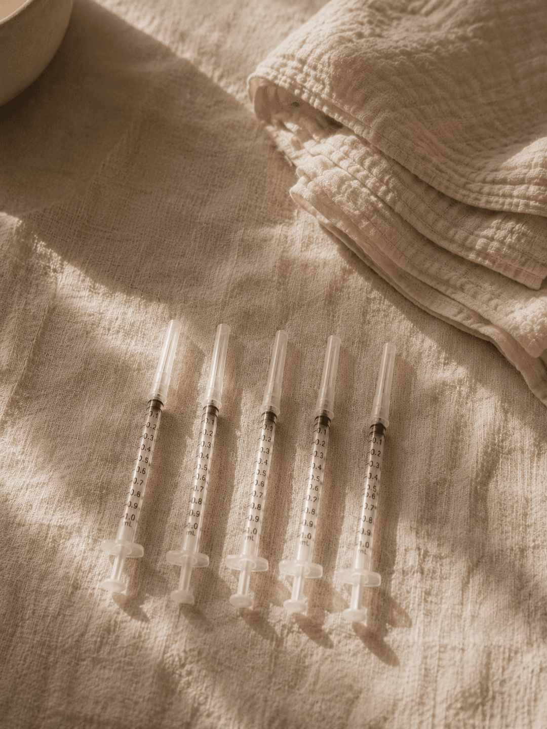 Colostrum harvesting tubes prepared before birth