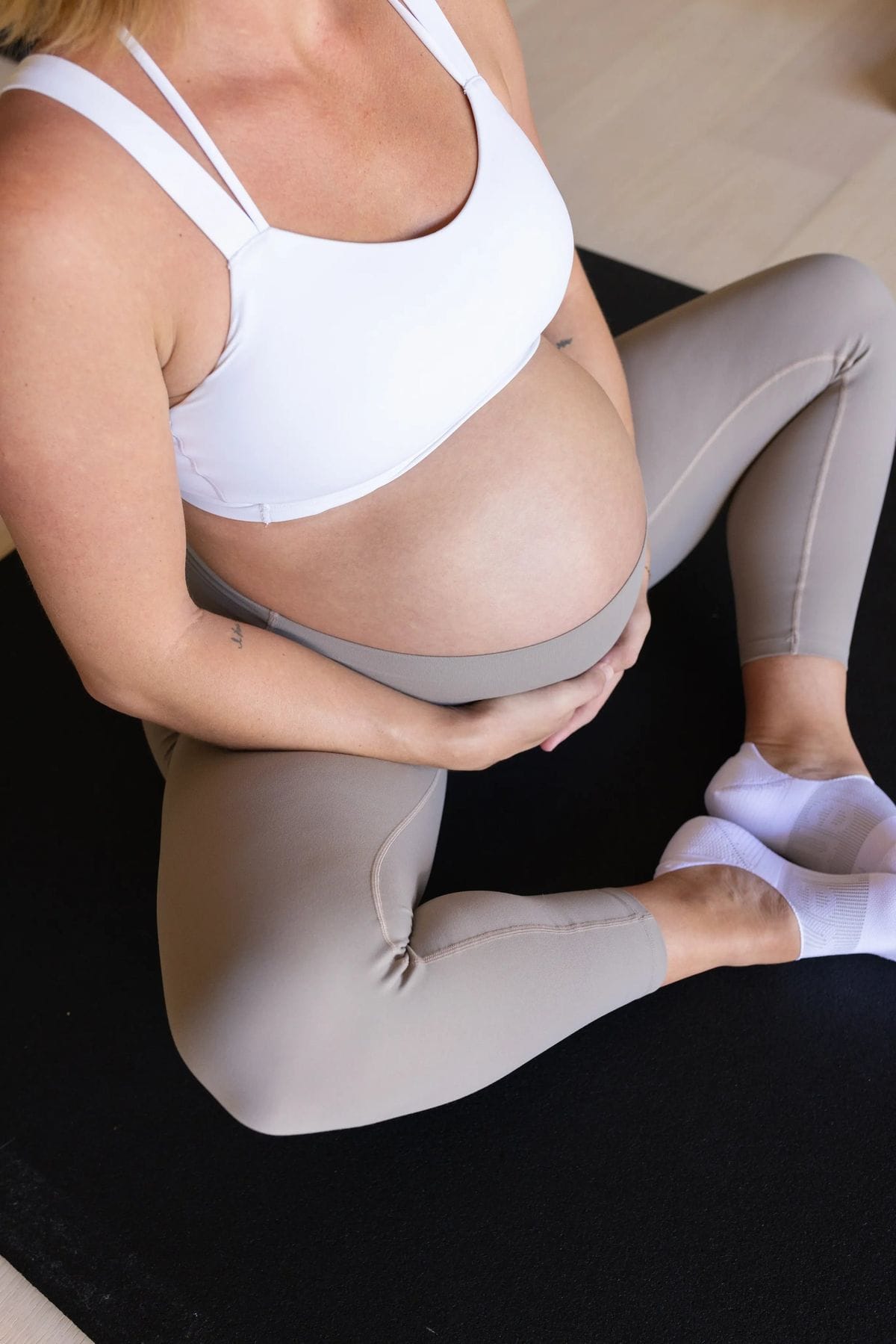 Woman preparing for birth during pregnancy